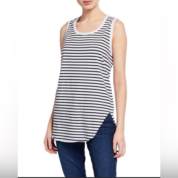Frank & Eileen Tops - Frank & Eileen Tee Lab Striped Asymmetrical Tank Top